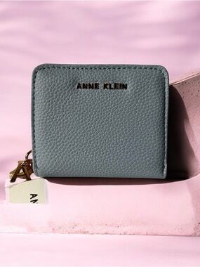 Anne Klein Light Blue and Tan Wallet